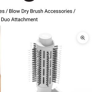 Blow Dry Brush Duo Attachment - White (New replacement round brush head only)